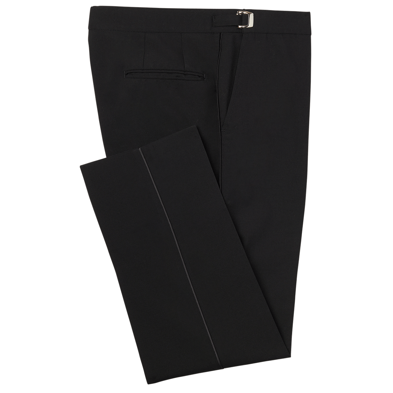 Black Modern Fit Tuxedo Pants image number 1