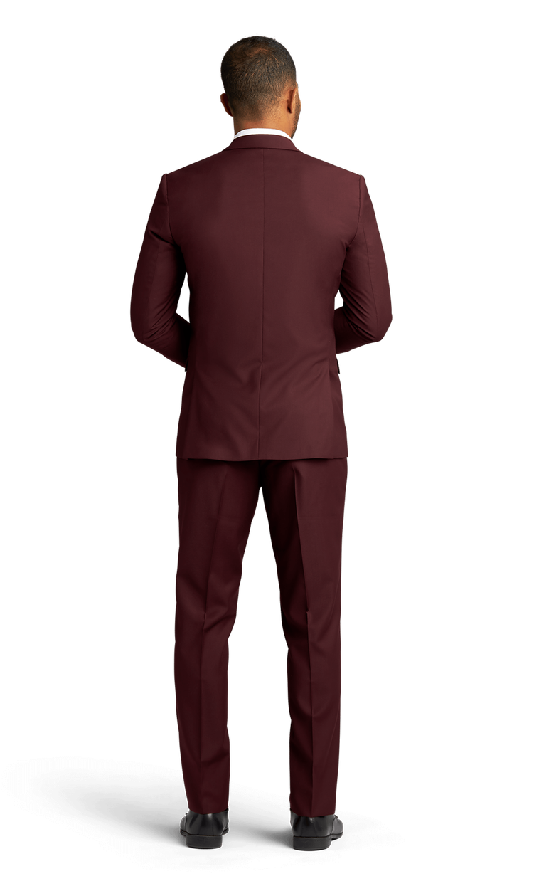Burgundy Stretch Suit Separates image number 4