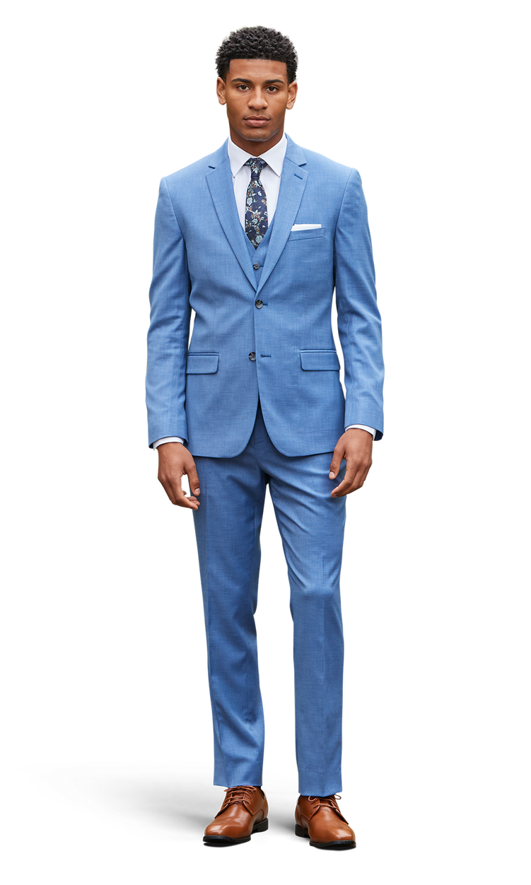 Marine Blue Stretch Suit Separates image number null