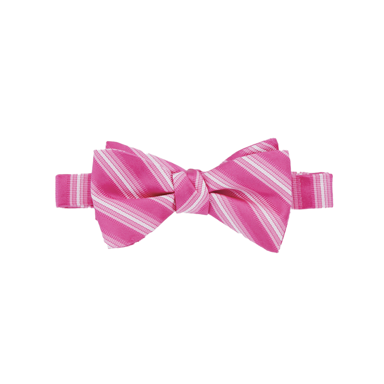 Fuchsia Striped Bow Tie image number 1