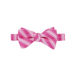 Fuchsia Striped Bow Tie image number 1