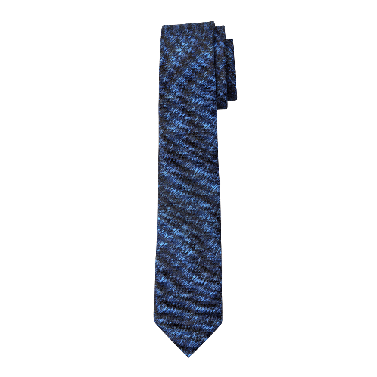 Steel Blue Textured Long Tie image number 1