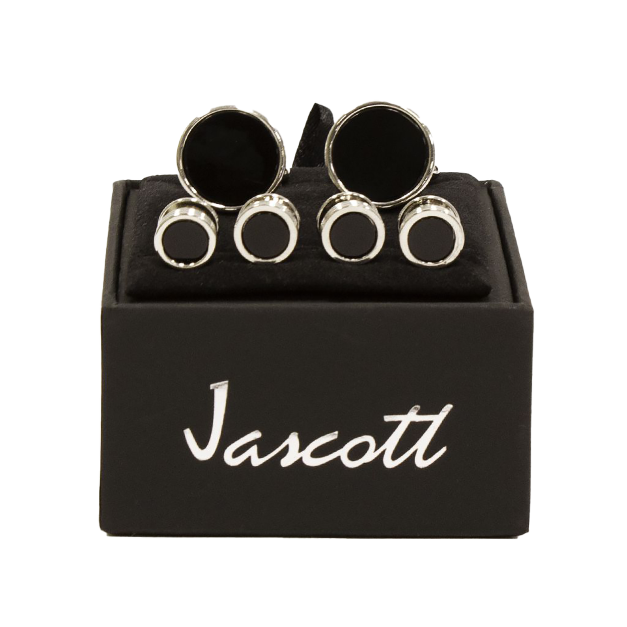 Black And Silver Studs And Cufflinks image number null