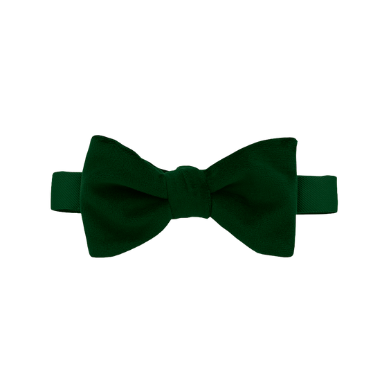 Evergreen Velvet Bow Tie