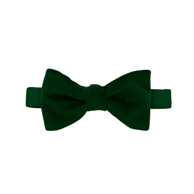 Evergreen Velvet Bow Tie