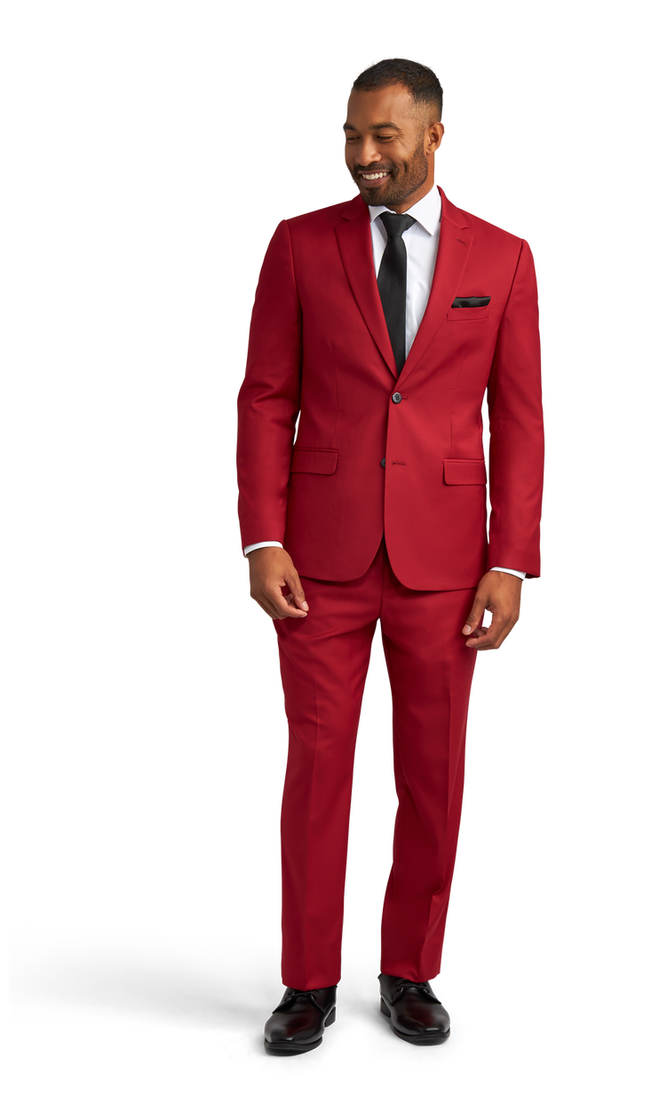 Red Stretch Suit Separates image number null