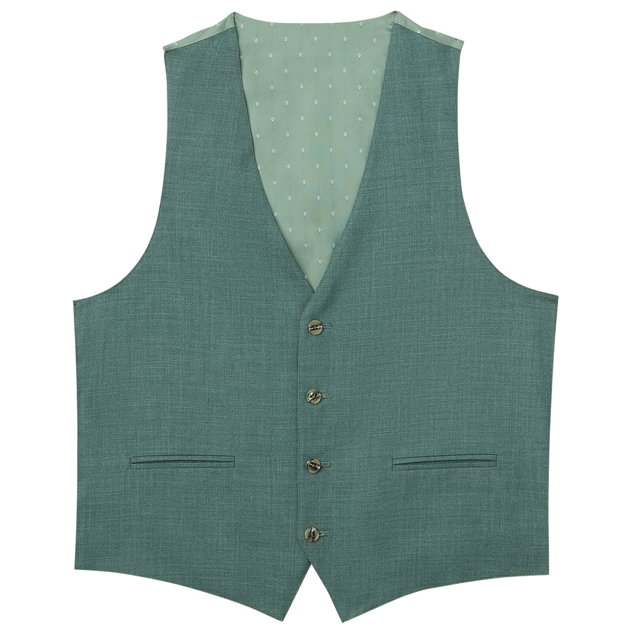 Forest Green Stretch Suit Separates Vest image number 1