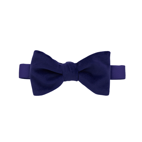 Navy Velvet Bow Tie