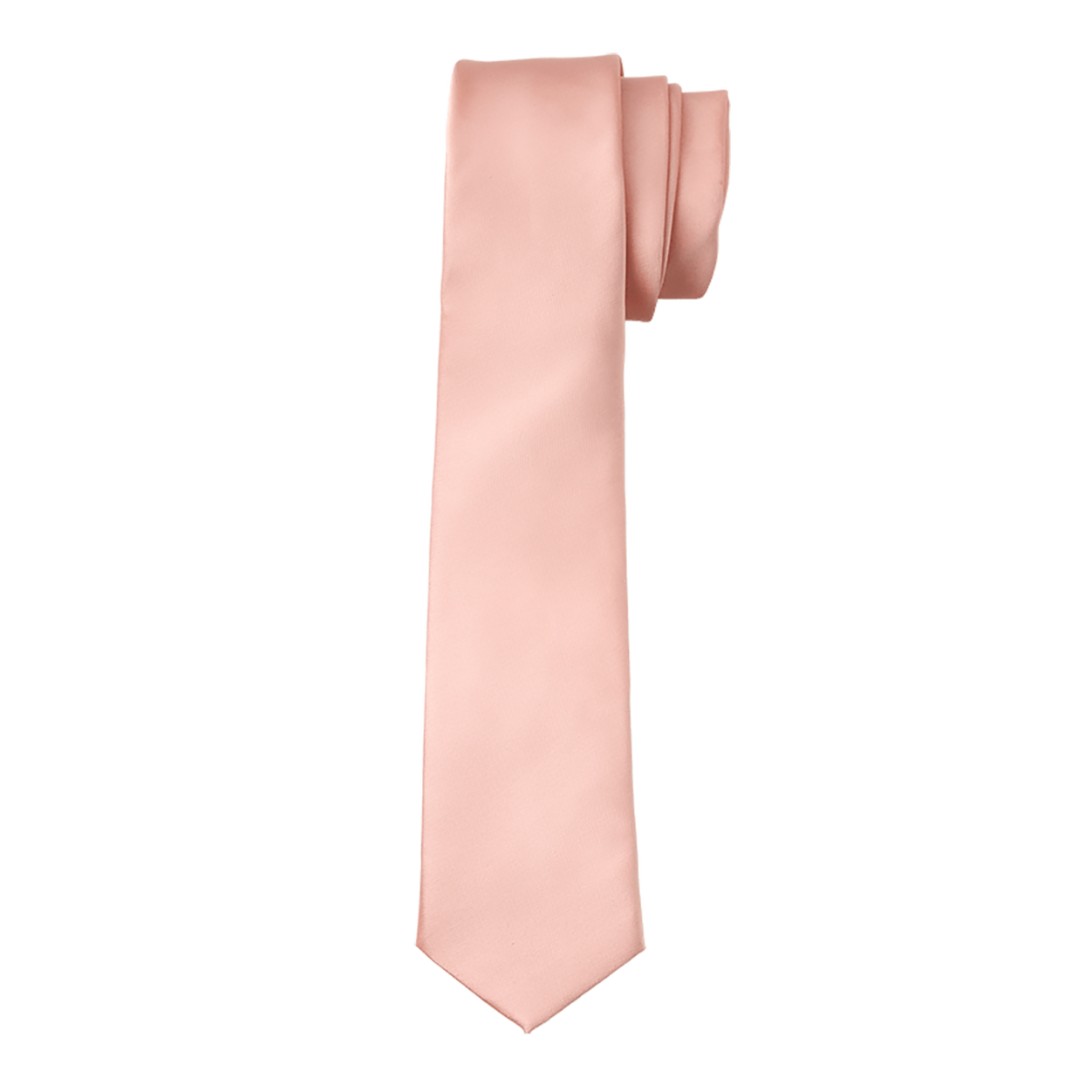 Blush Pink Satin Long Tie image number 1