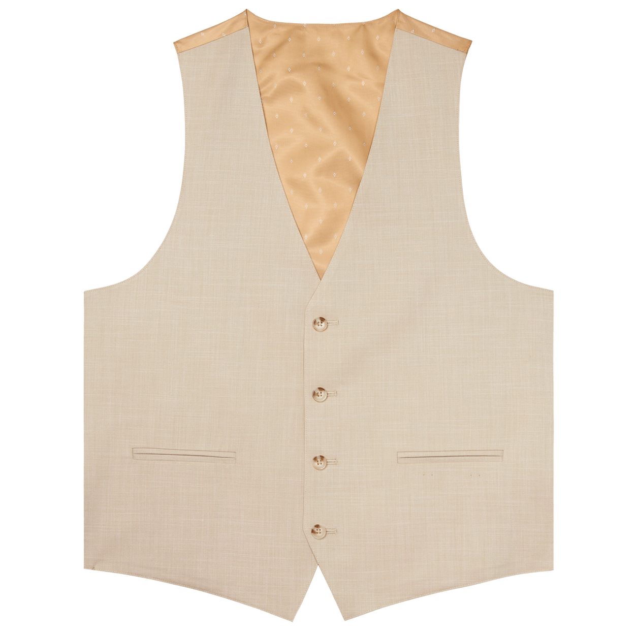 Tan Stretch Suit Separates Vest image number null