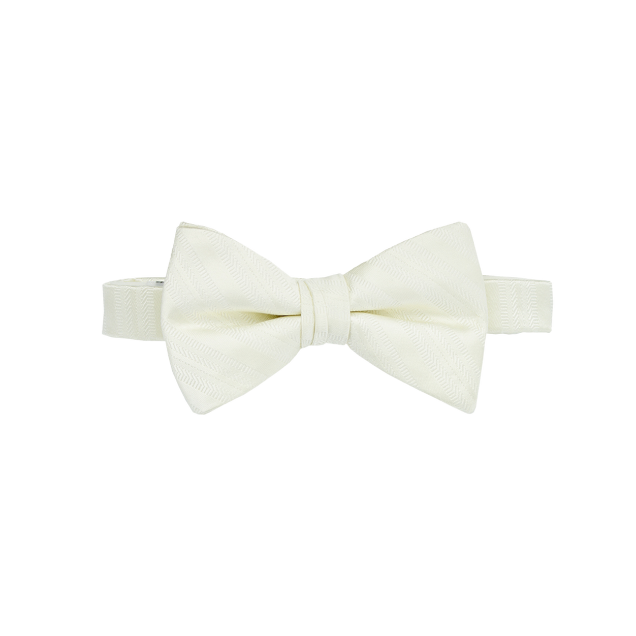 Ivory Striped Bow Tie image number 1