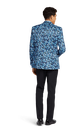 Blue Floral Tuxedo Coat image number 2