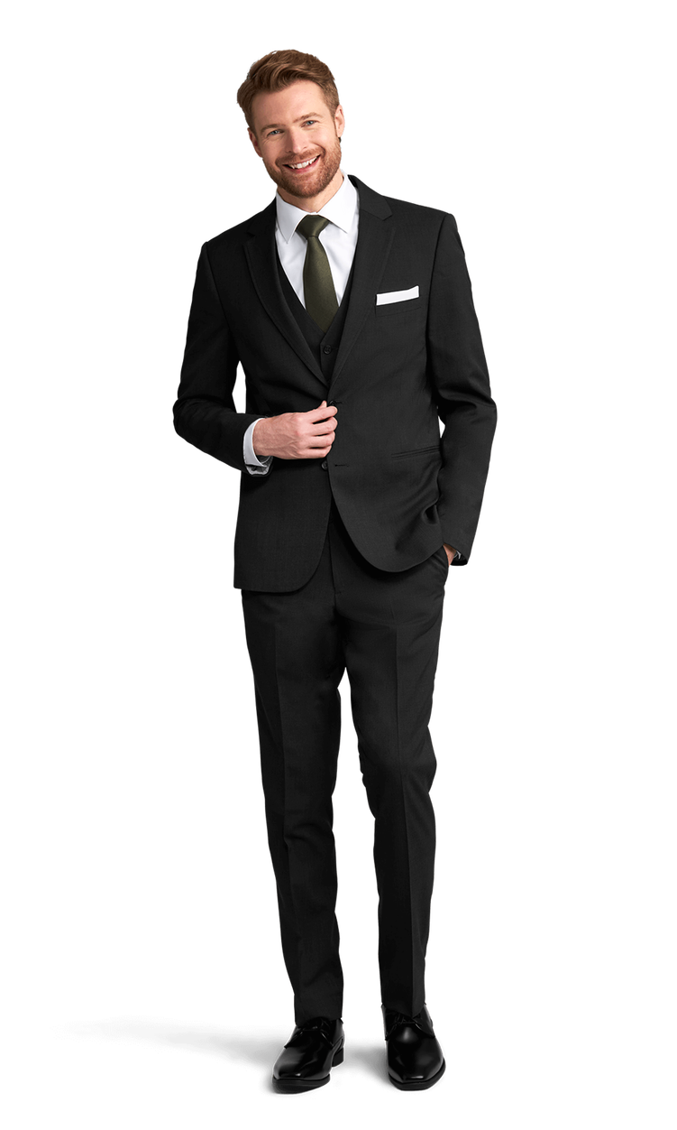 Black Performance Fabric Suit image number 1