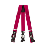 Hot Pink Suspenders with Button And Clip Fasteners image number null