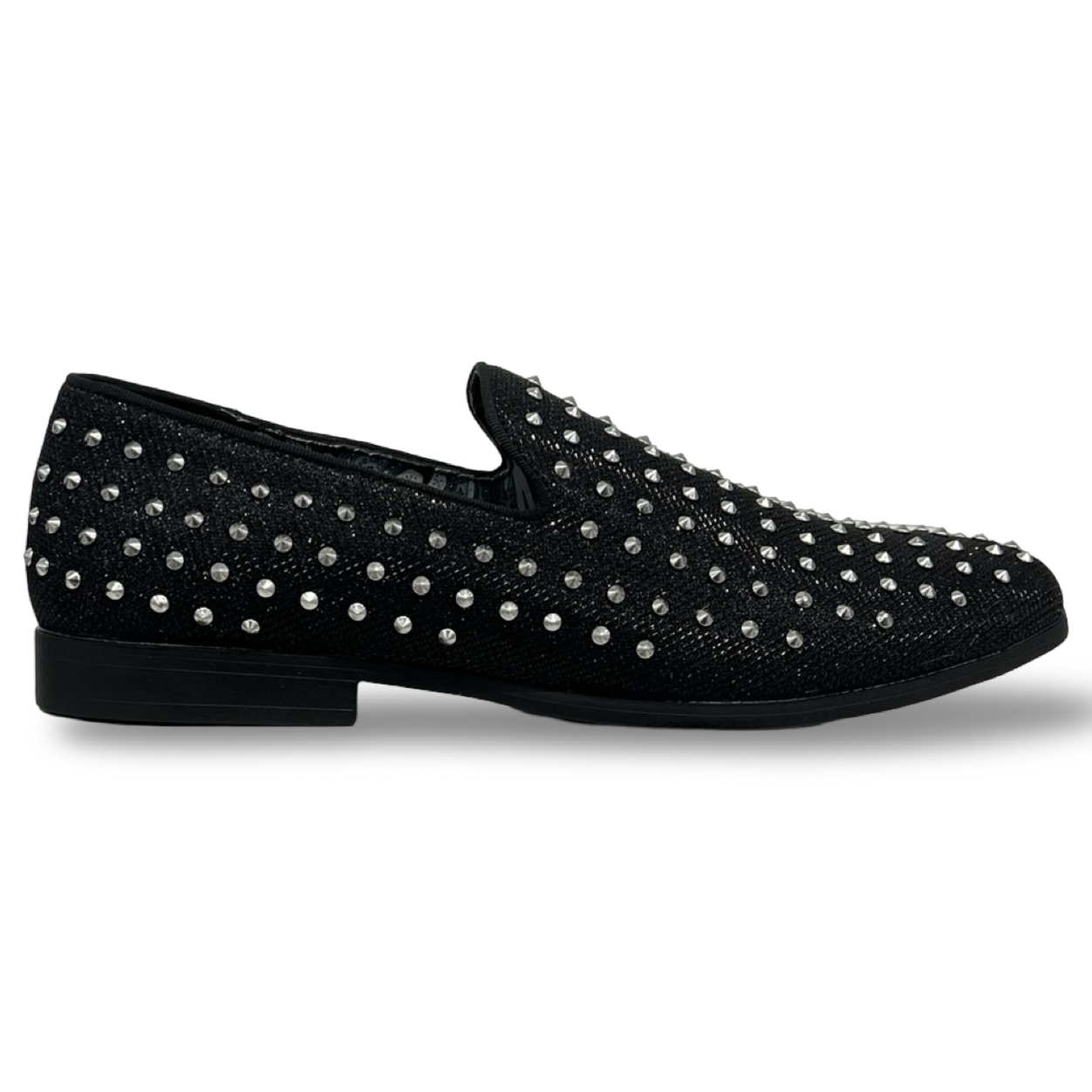 Black with Silver Studs Slip on Shoe image number 1