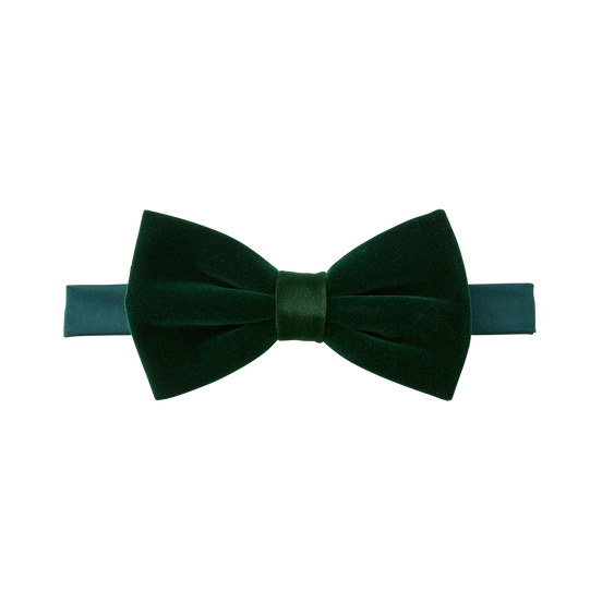 Evergreen Velvet Bow Tie
