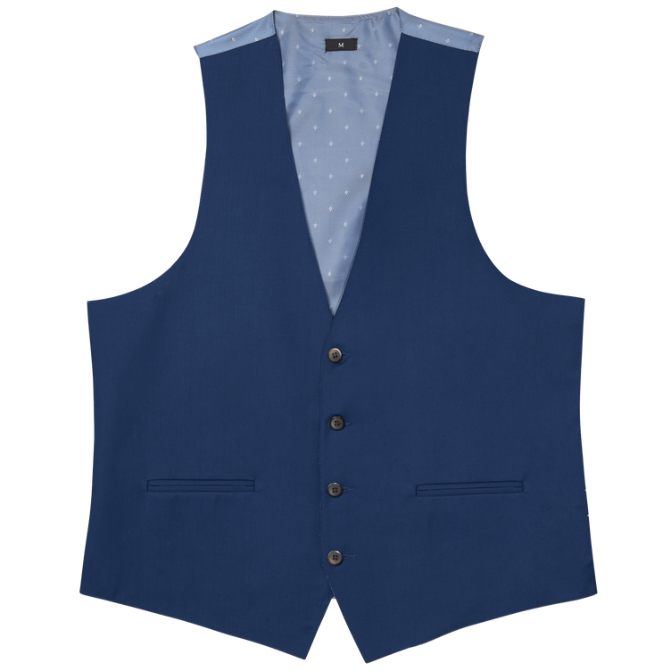 Cobalt Blue Stretch Suit Separates Vest
