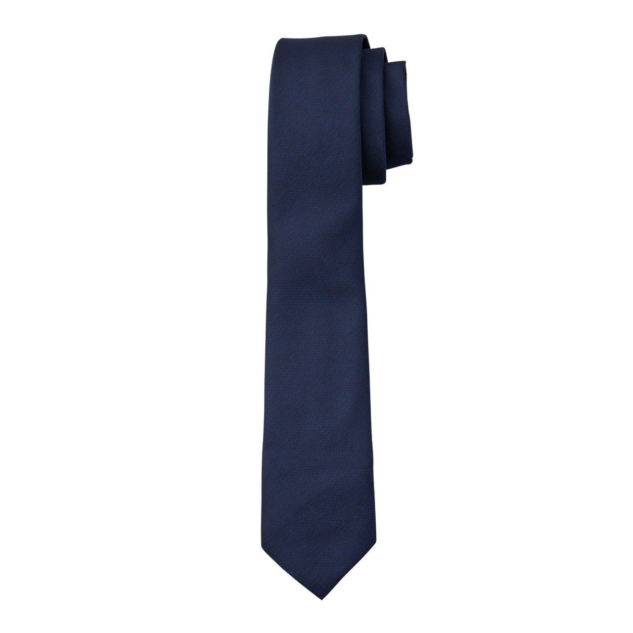 Navy Textured Long Tie image number 1