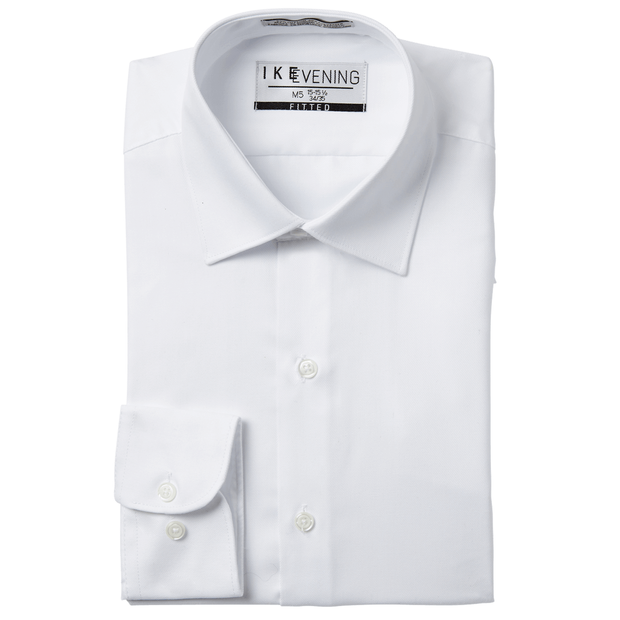 White Cotton Laydown Collar Shirt image number null