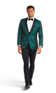 Green Paisley Shawl Lapel Coat image number 1