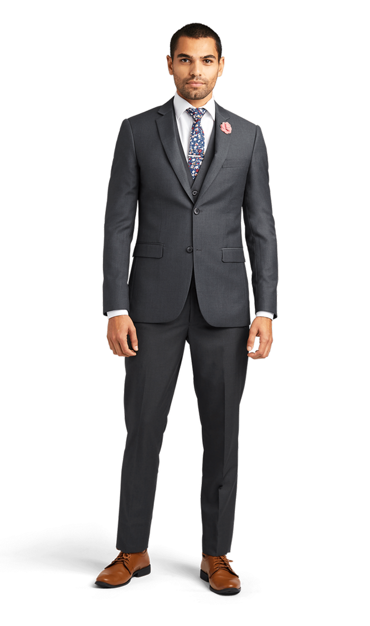 Charcoal Stretch Suit Separates image number 1