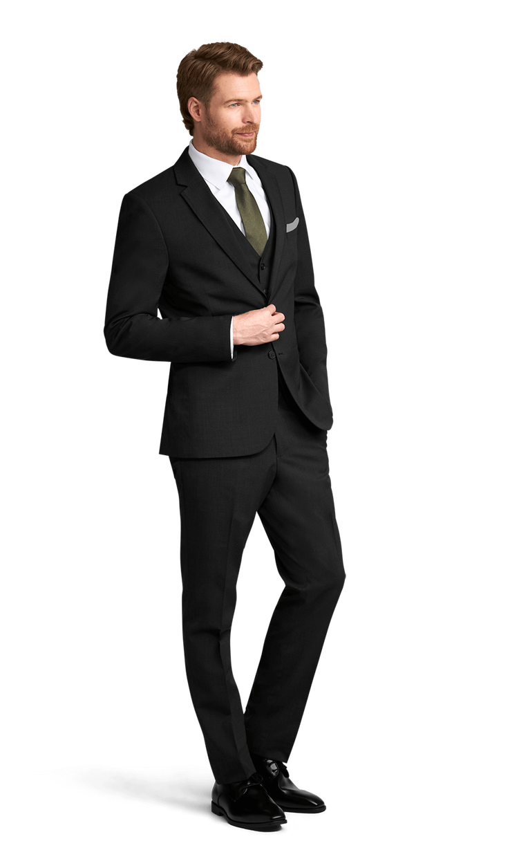Black Performance Fabric Suit image number 2