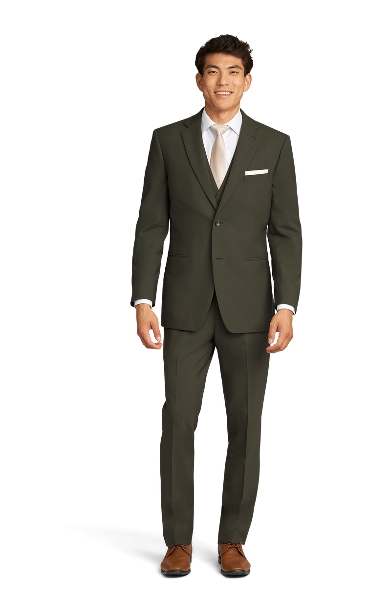 Olive Green Prado Suit image number 1