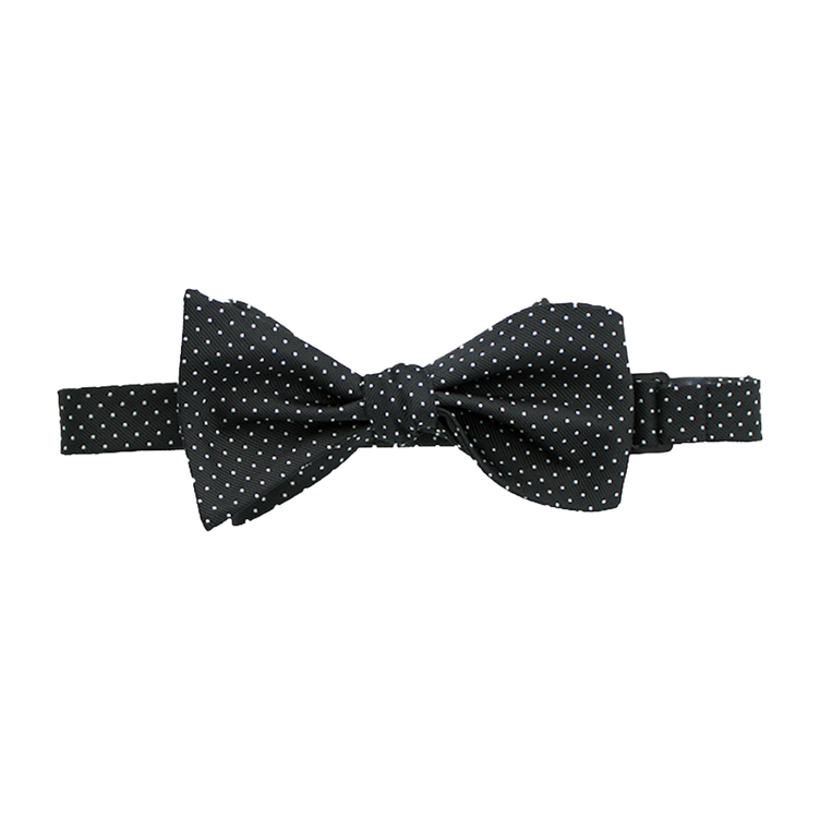Black with White Dot Bow Tie