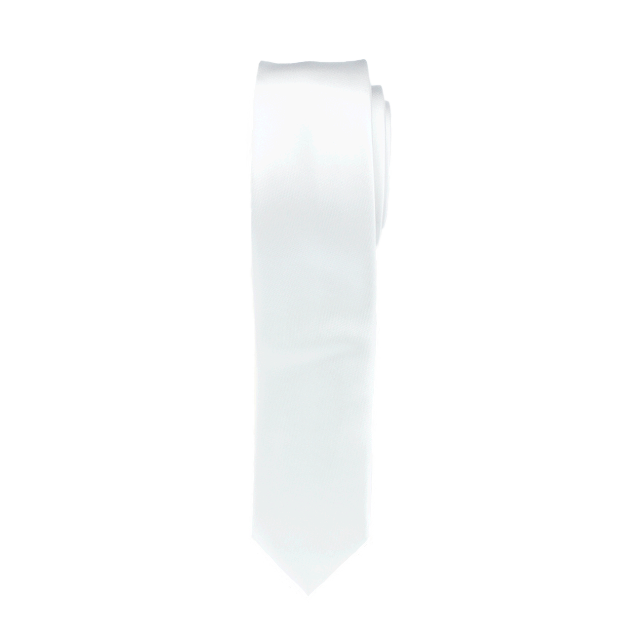 White Self Tie Long Tie image number 1