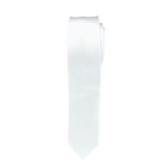 White Self Tie Long Tie image number 1
