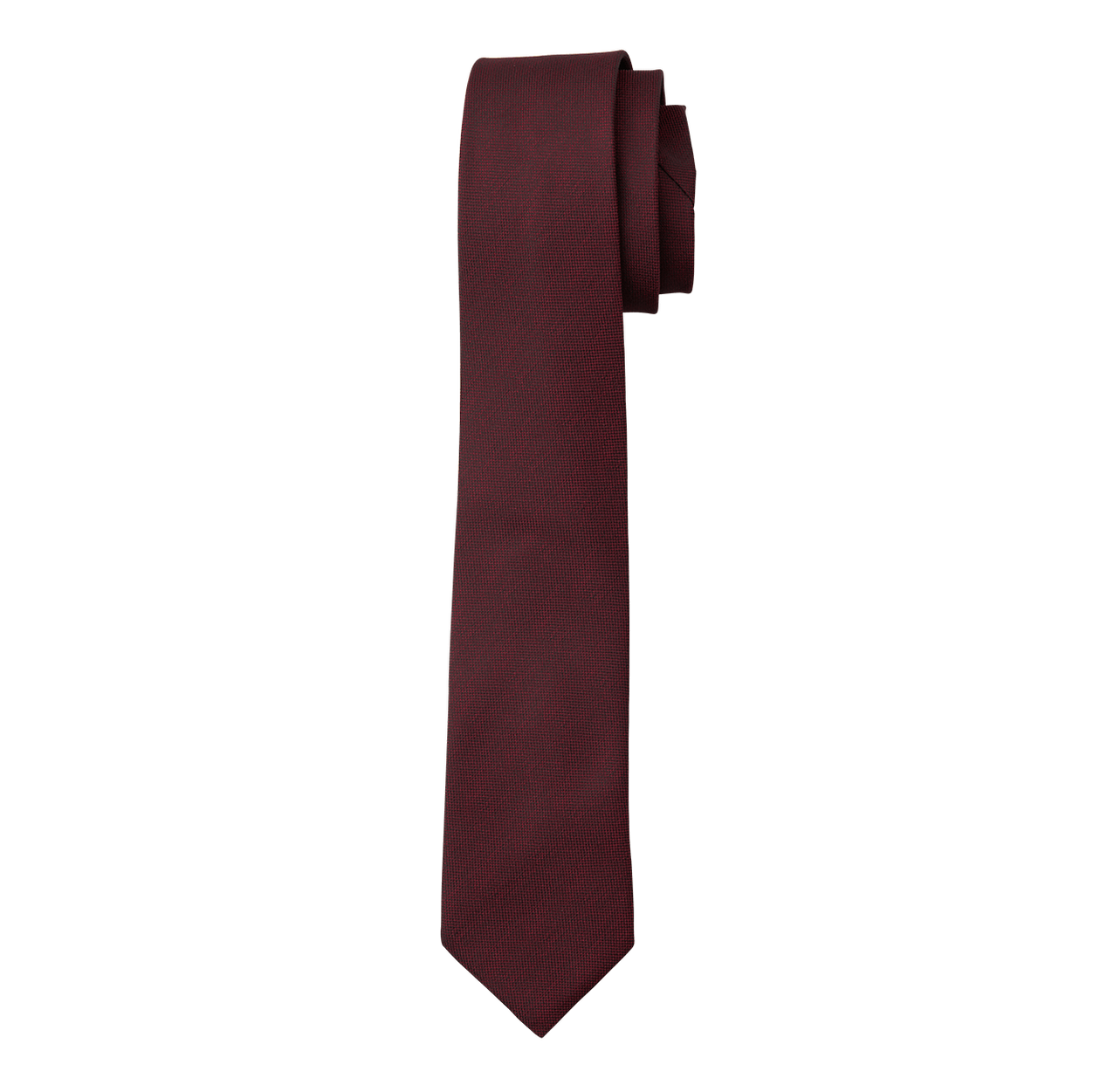Burgundy Textured Long Tie image number 1