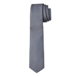 Charcoal Satin Long Tie image number 1