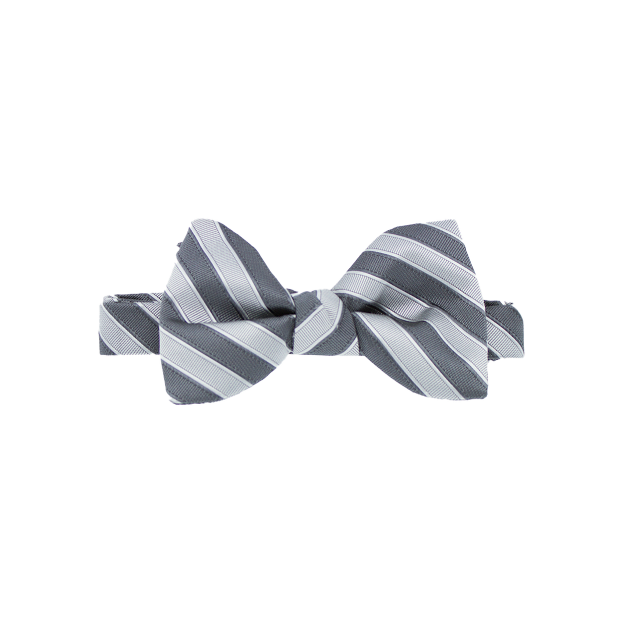 Charcoal and Cement Striped Bow Tie image number 1