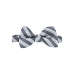 Charcoal and Cement Striped Bow Tie image number 1