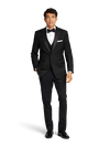 Black Stretch Peak Lapel Tuxedo Separates image number 2