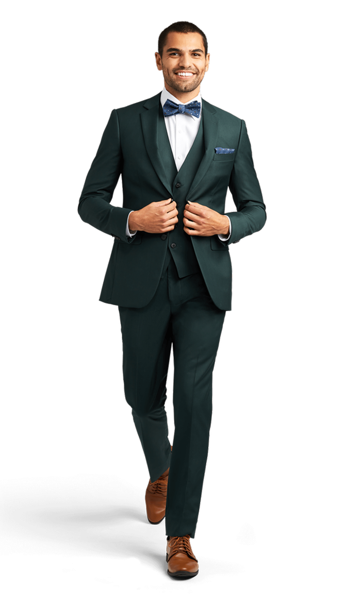 Green Stretch Suit Separates