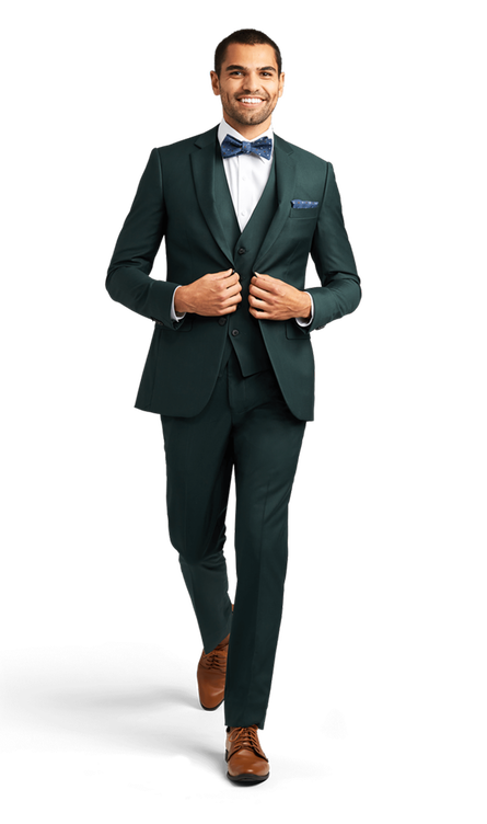Green Stretch Suit Separates