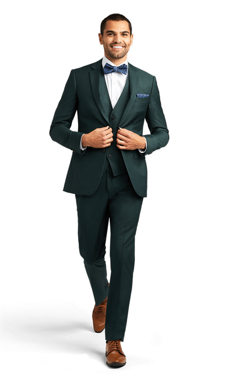 Green Stretch Suit Separates