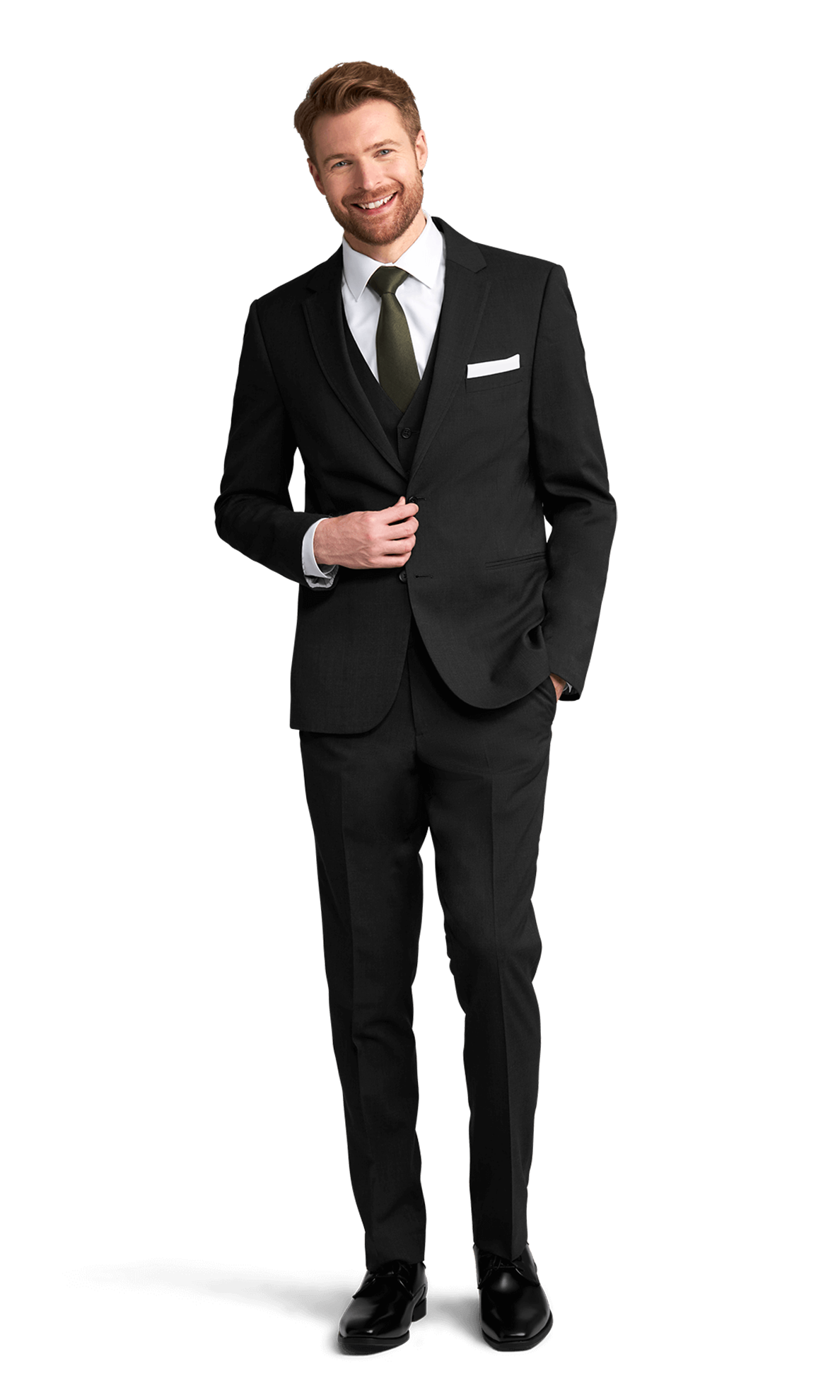 Black Performance Fabric Suit Friar Tux