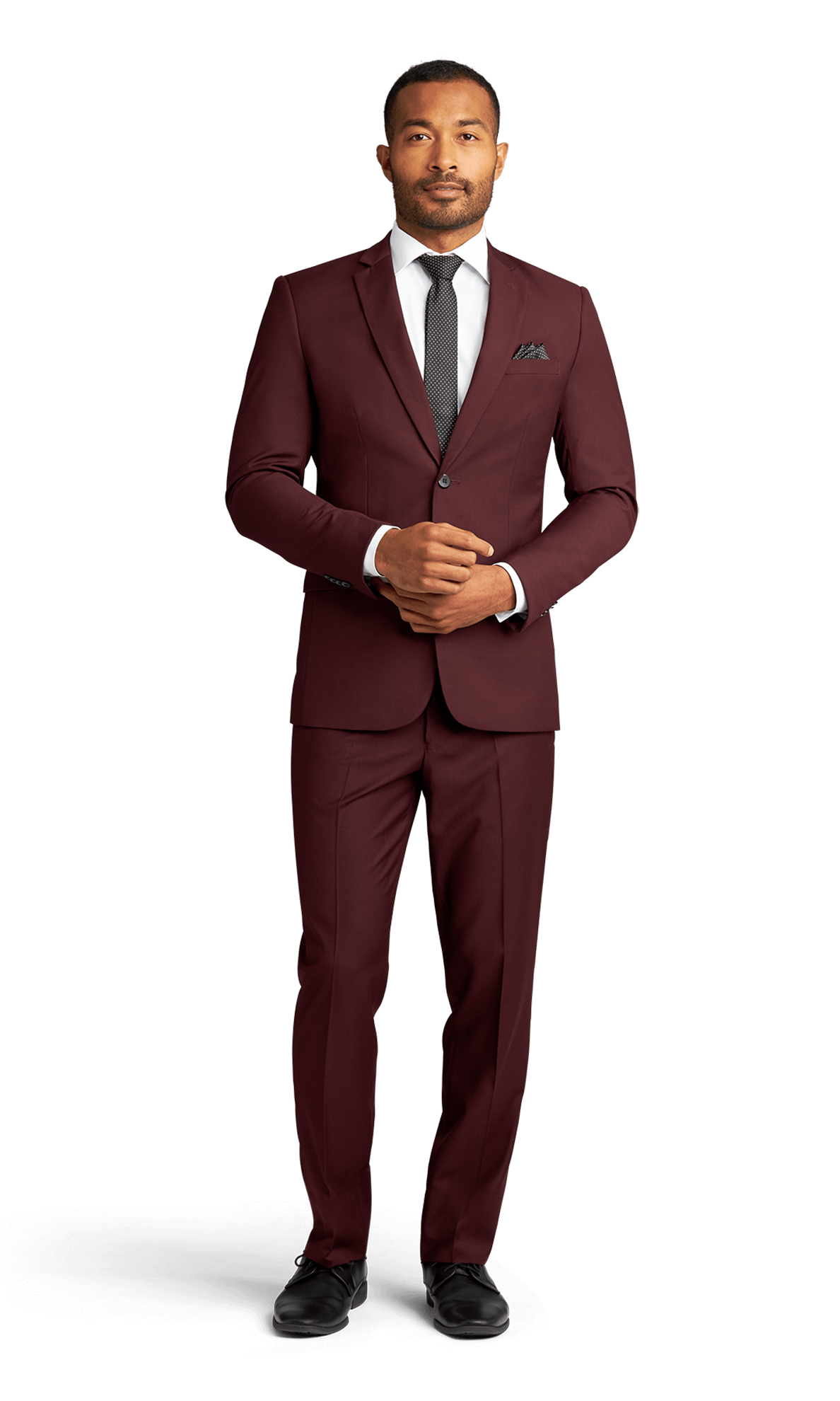 Burgundy Stretch Suit Separates